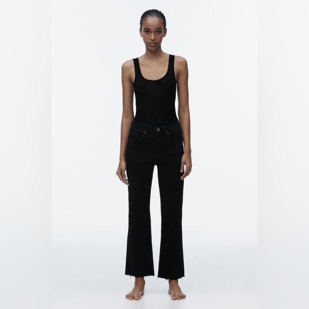 Zara Flare Cropped Jeans